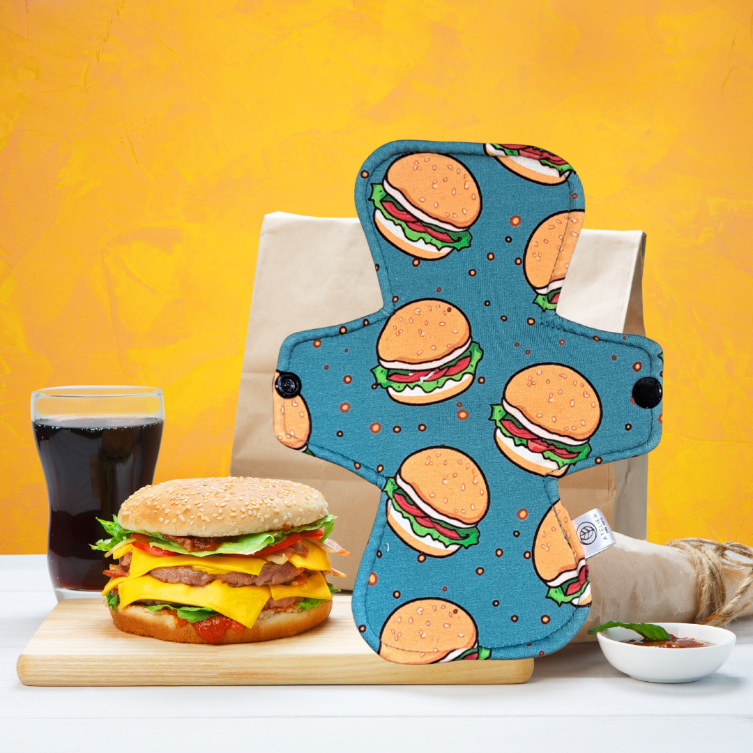 Burger Extra Ketchup - Coton - Serviette Hygiénique Lavable