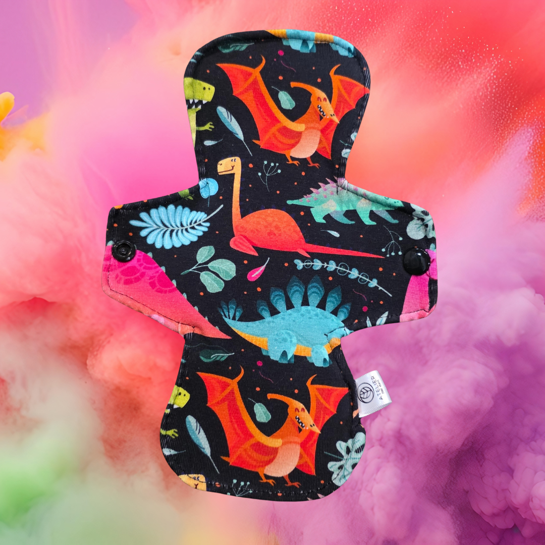 Dinocolores - Coton - Serviette Hygiénique Lavable