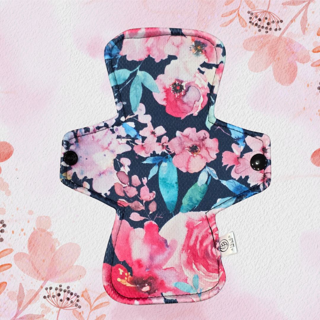 Fleurs Marines - AWJ - Serviette Hygiénique Lavable