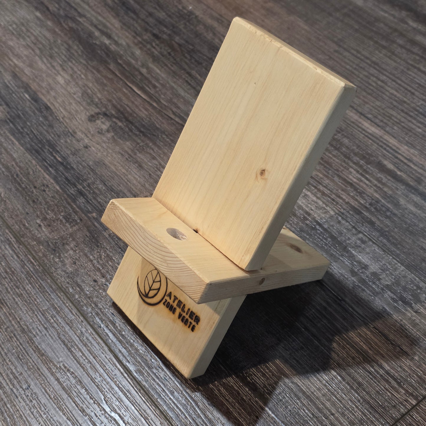 Support à Cellulaire en Bois Recyclé