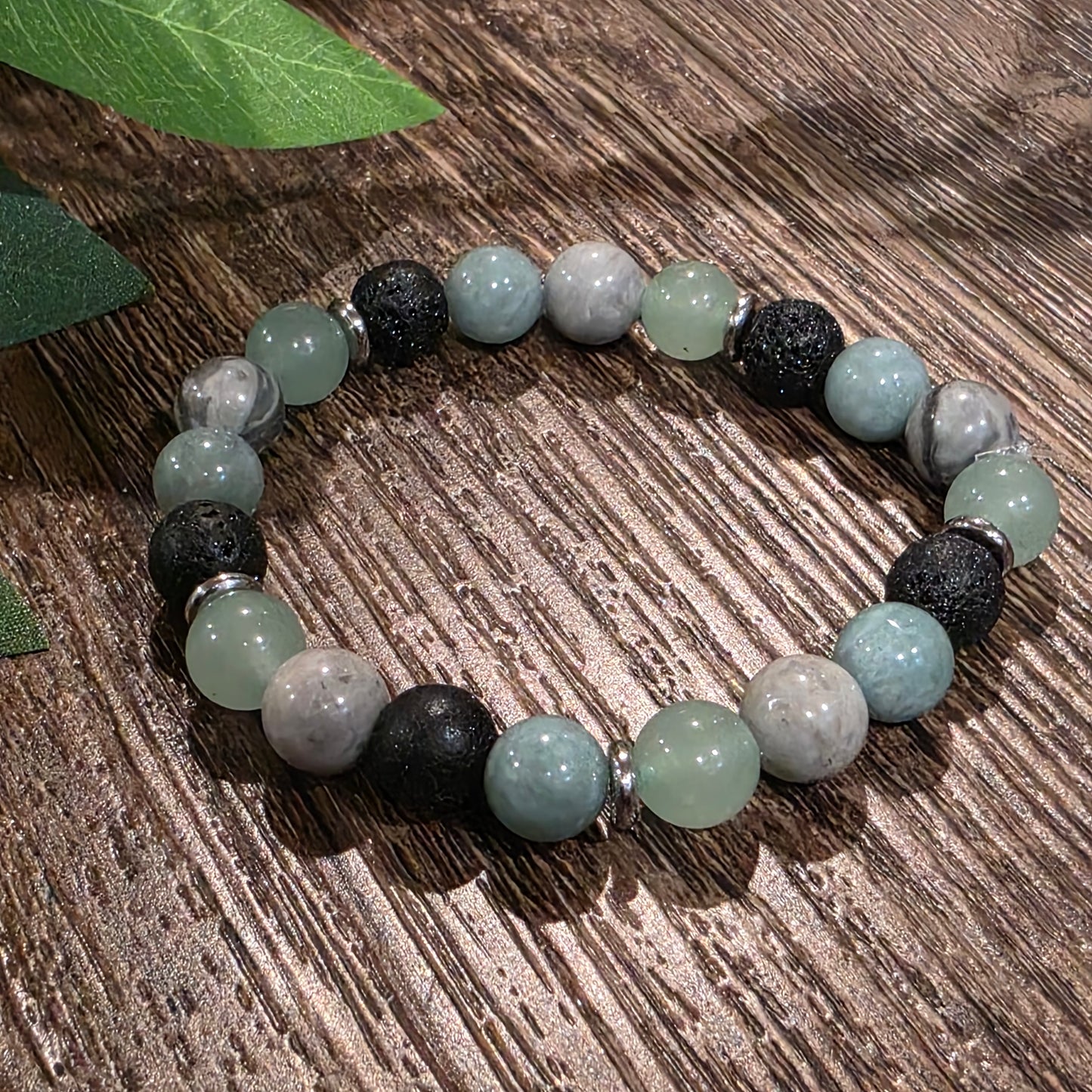 Bracelet Lithothérapie - Chance & Abondance - Atelier Zone Verte