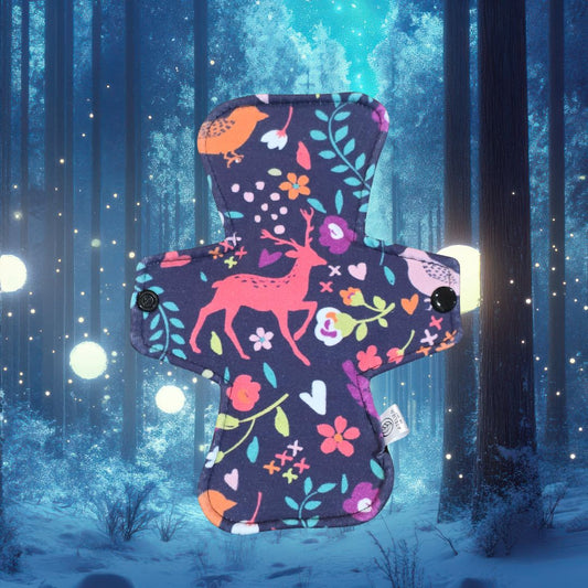 Forêt Enchantée - Coton - Serviette Hygiénique Lavable