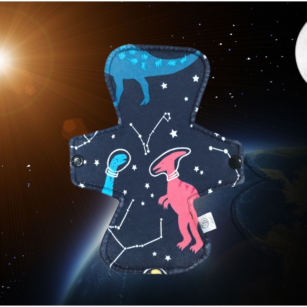 Dino du Cosmos - Coton - Serviette Hygiénique Lavable