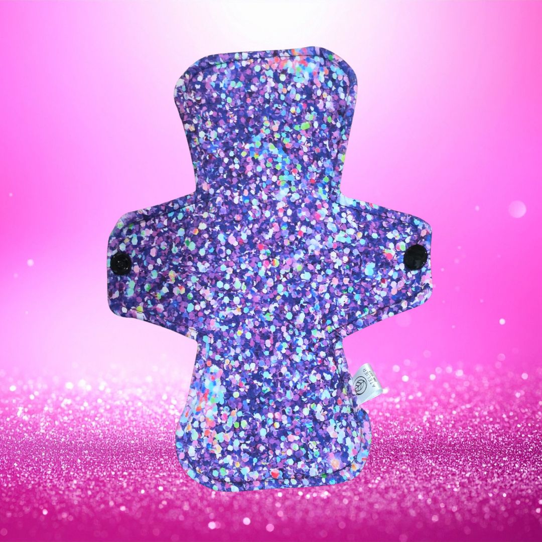 Paillette Mauve - Coton - Serviette Hygiénique Lavable