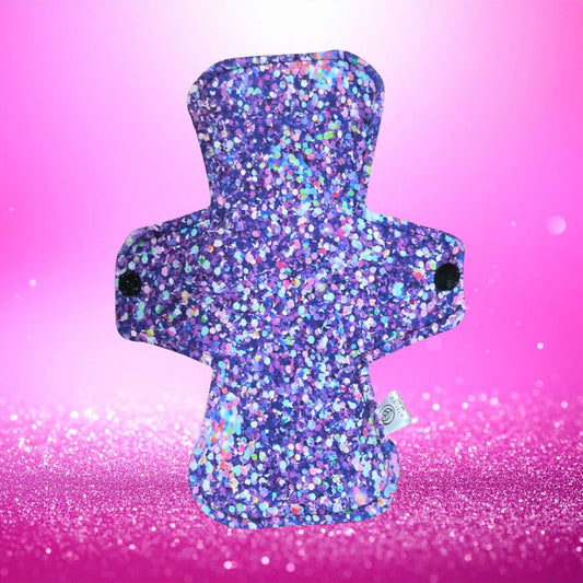 Paillette Mauve - Coton - Serviette Hygiénique Lavable