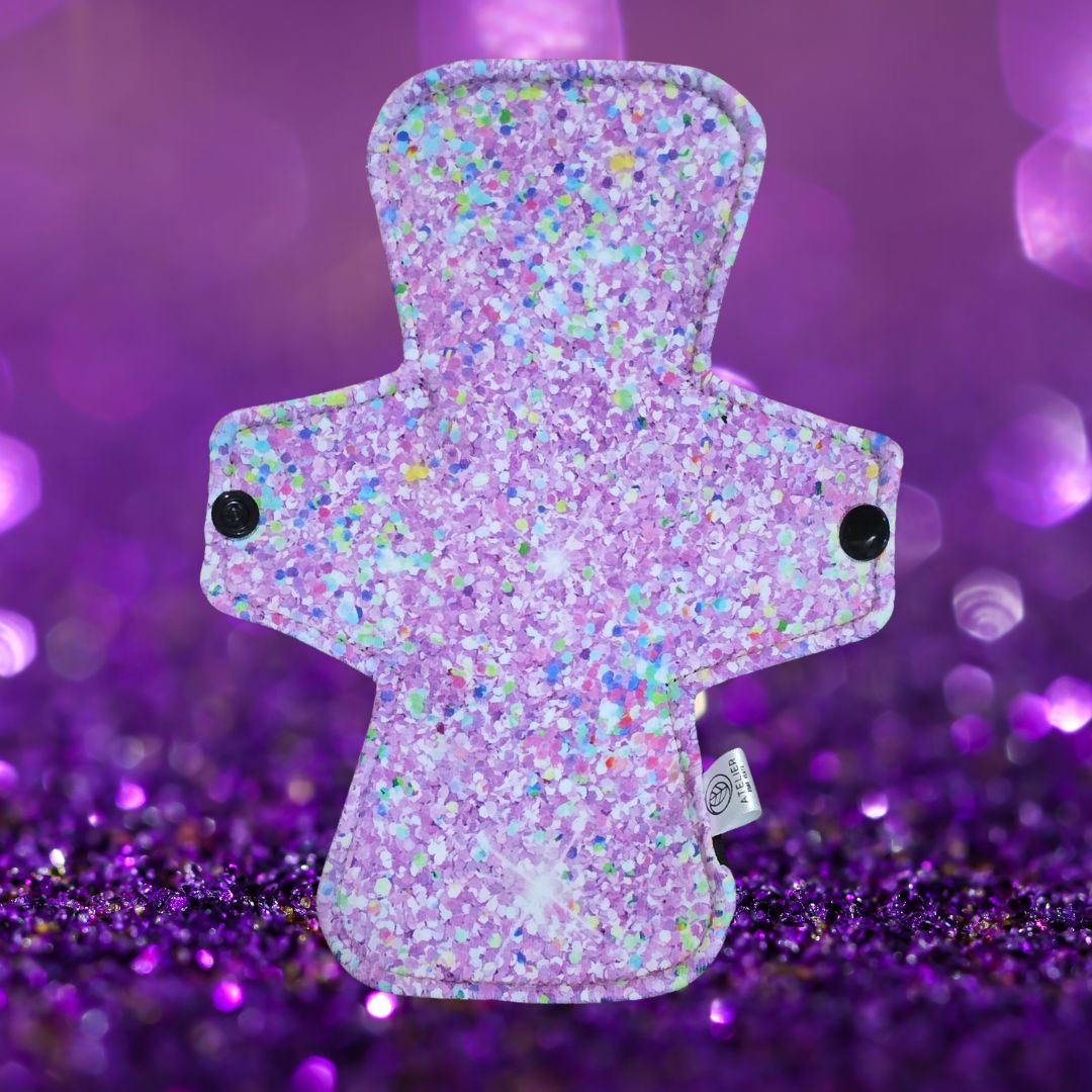 Paillette Rose - Coton - Serviette Hygiénique Lavable