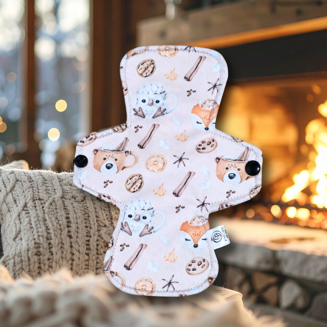 Chaleur Épicé - AWJ - Serviette Hygiénique Lavable - Atelier Zone Verte