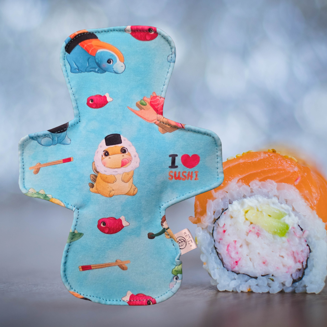 Dino-Maki  - Coton - Serviette Hygiénique Lavable