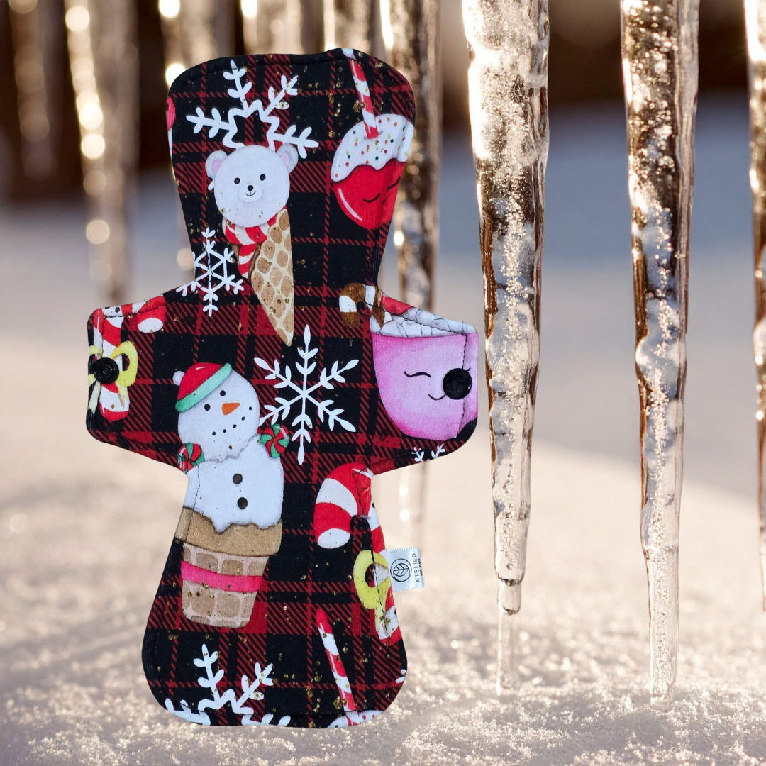 Hiver Dégoulissang - Coton - Serviette Hygiénique Lavable - Atelier Zone Verte