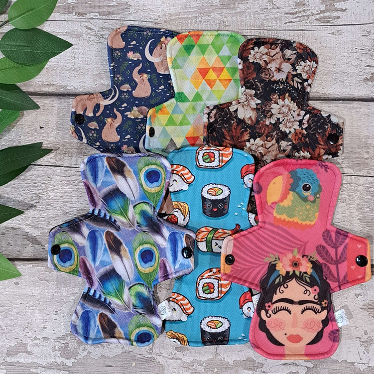 Kit Économique - Serviette Hygiénique Lavable -  Motif Mystère - Atelier Zone Verte