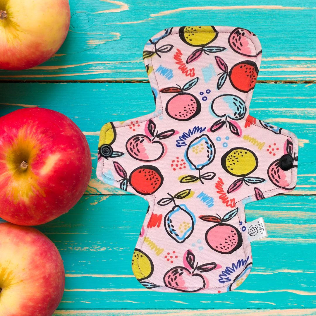 Pommette Saignante - Coton - Serviette Hygiénique Lavable - Atelier Zone Verte