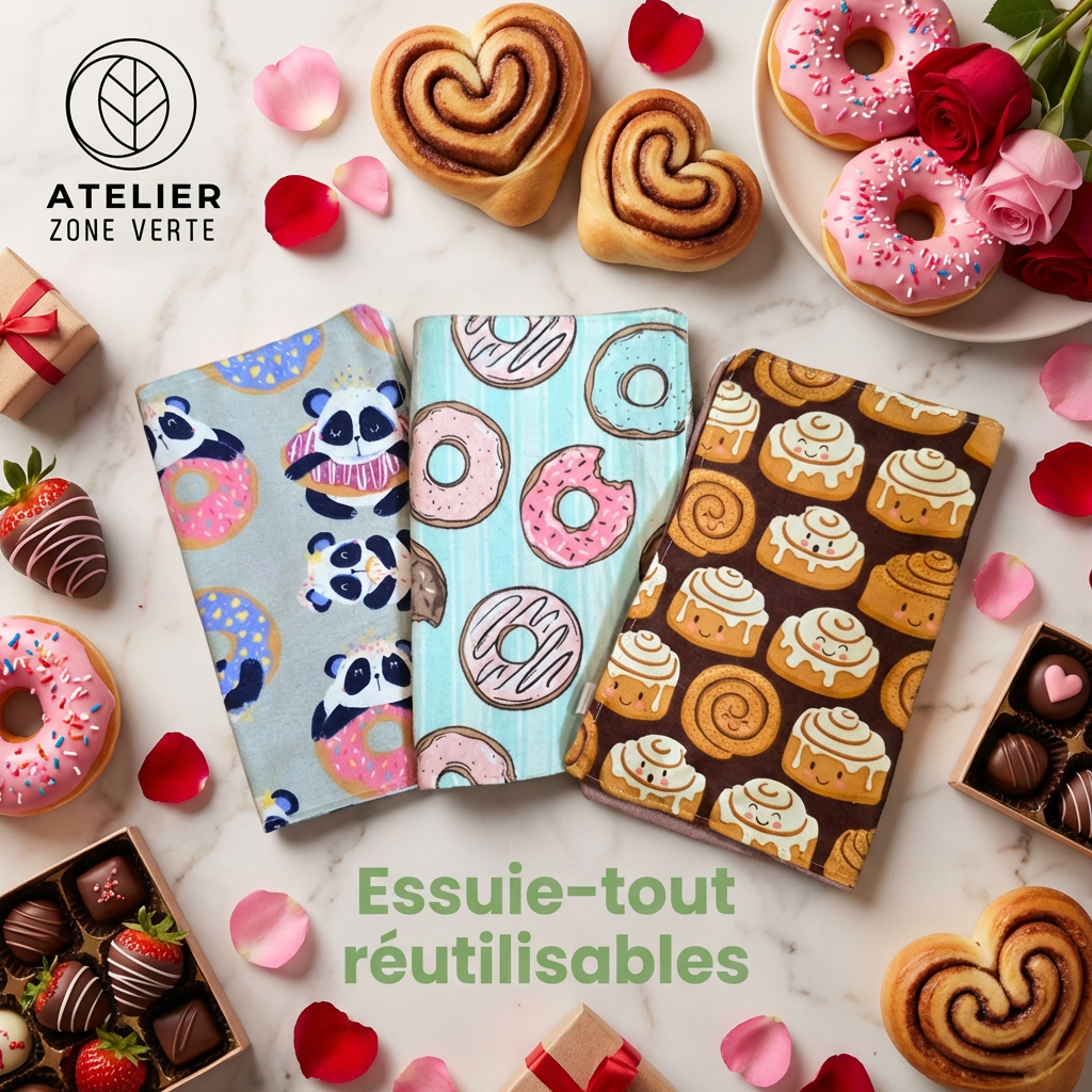 Essuie-Tout Lavables : Le Trio Parfait !