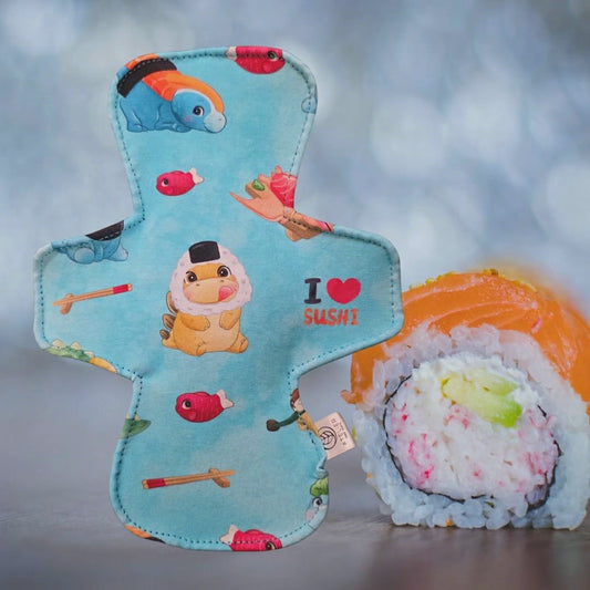 Dino-Maki  - Coton - Serviette Hygiénique Lavable