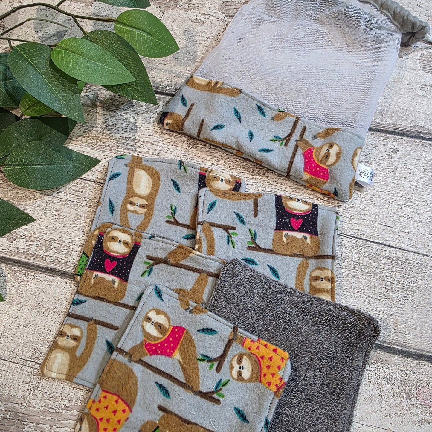 Lingettes Démaquillantes Lavables - Flanelle/Ratine avec Pochette Assortie