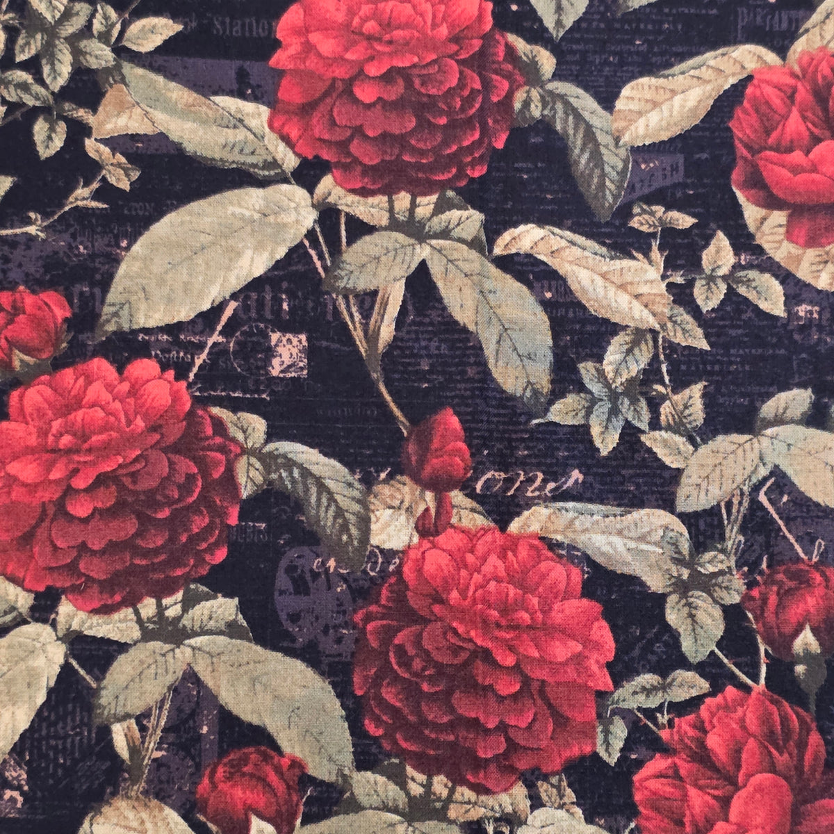 Motif Fleurs rouges