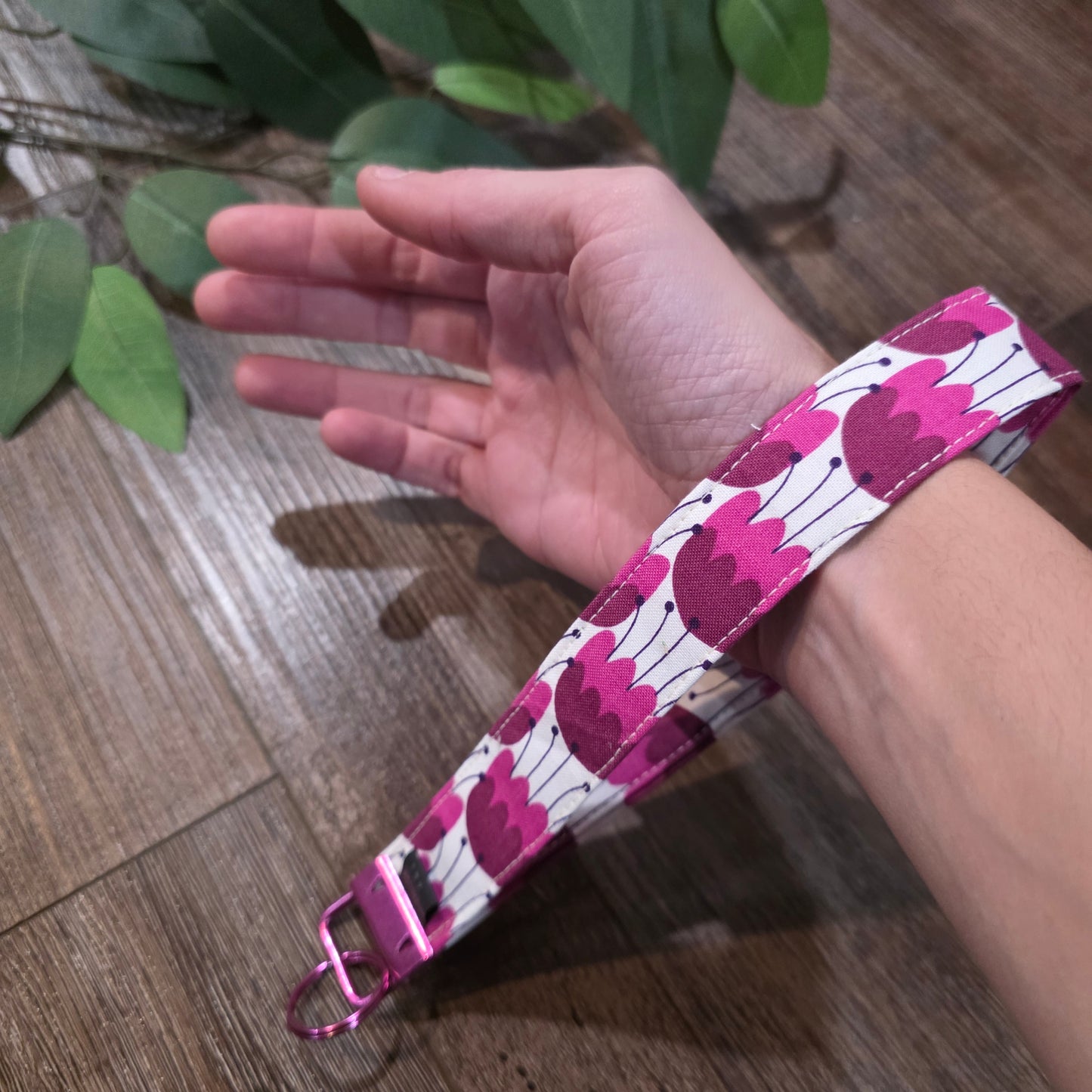 Porte-clé de poignet en tissu - Atelier Zone Verte