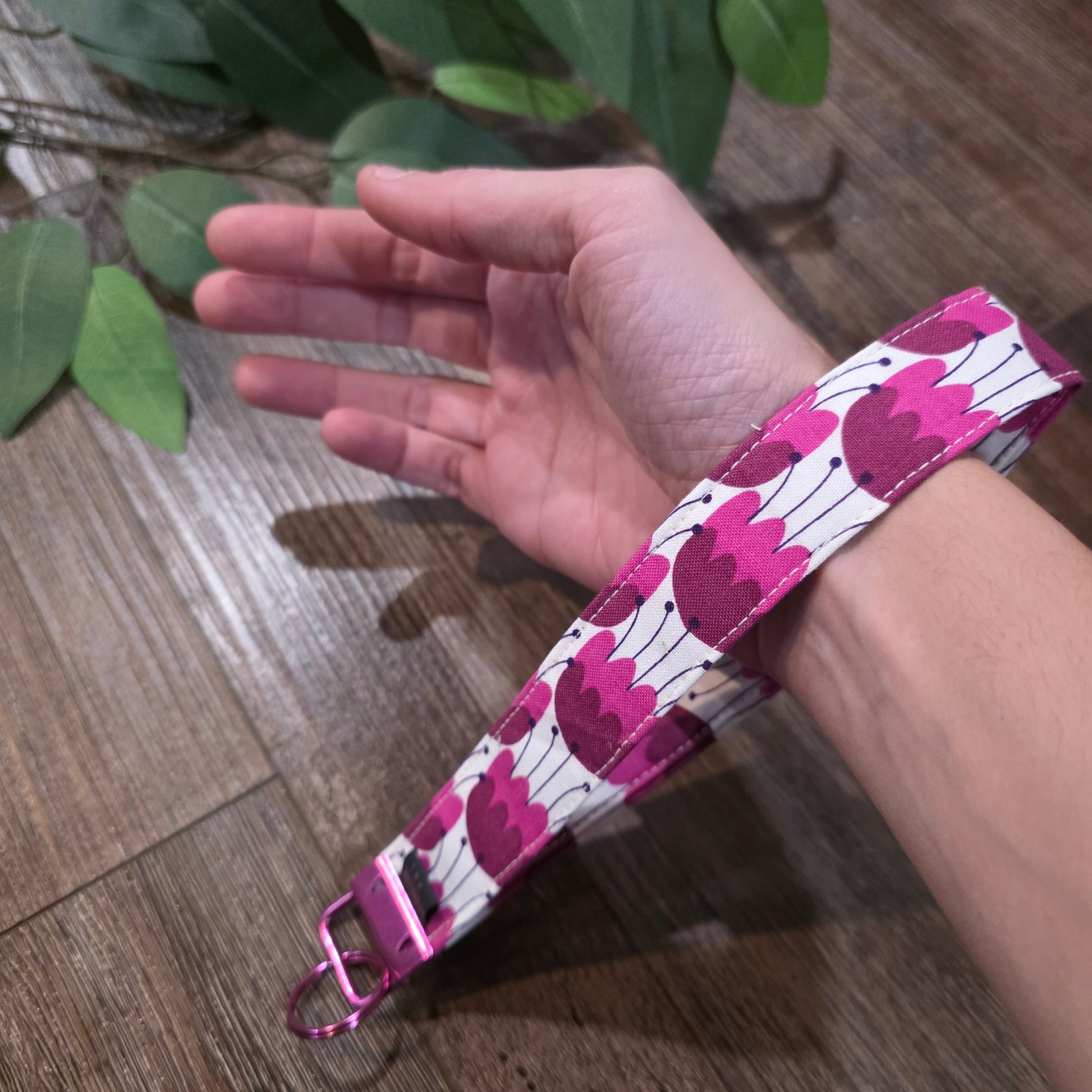 Porte-clé de poignet en tissu - Atelier Zone Verte