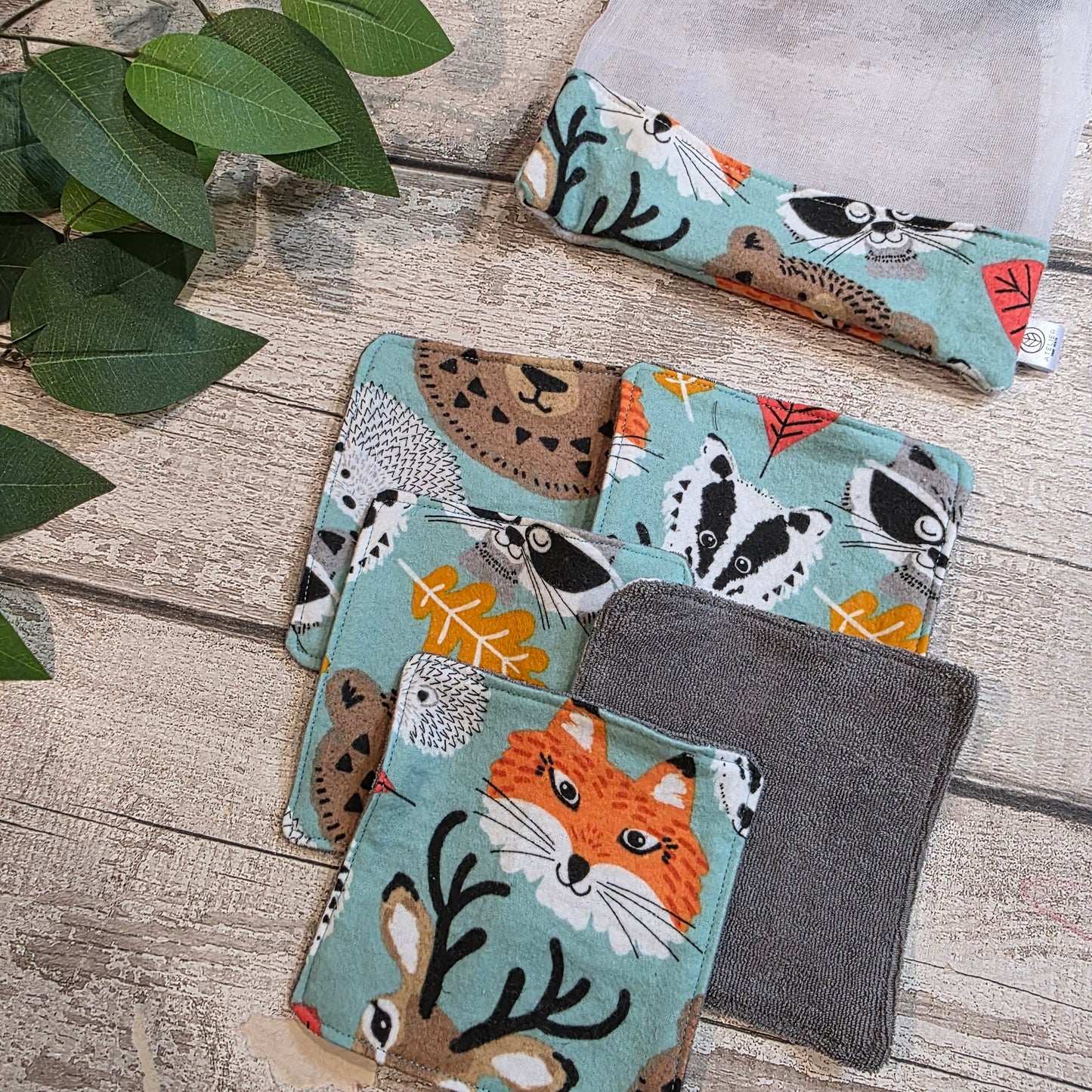 Lingettes Démaquillantes Lavables - Flanelle/Ratine avec Pochette Assortie
