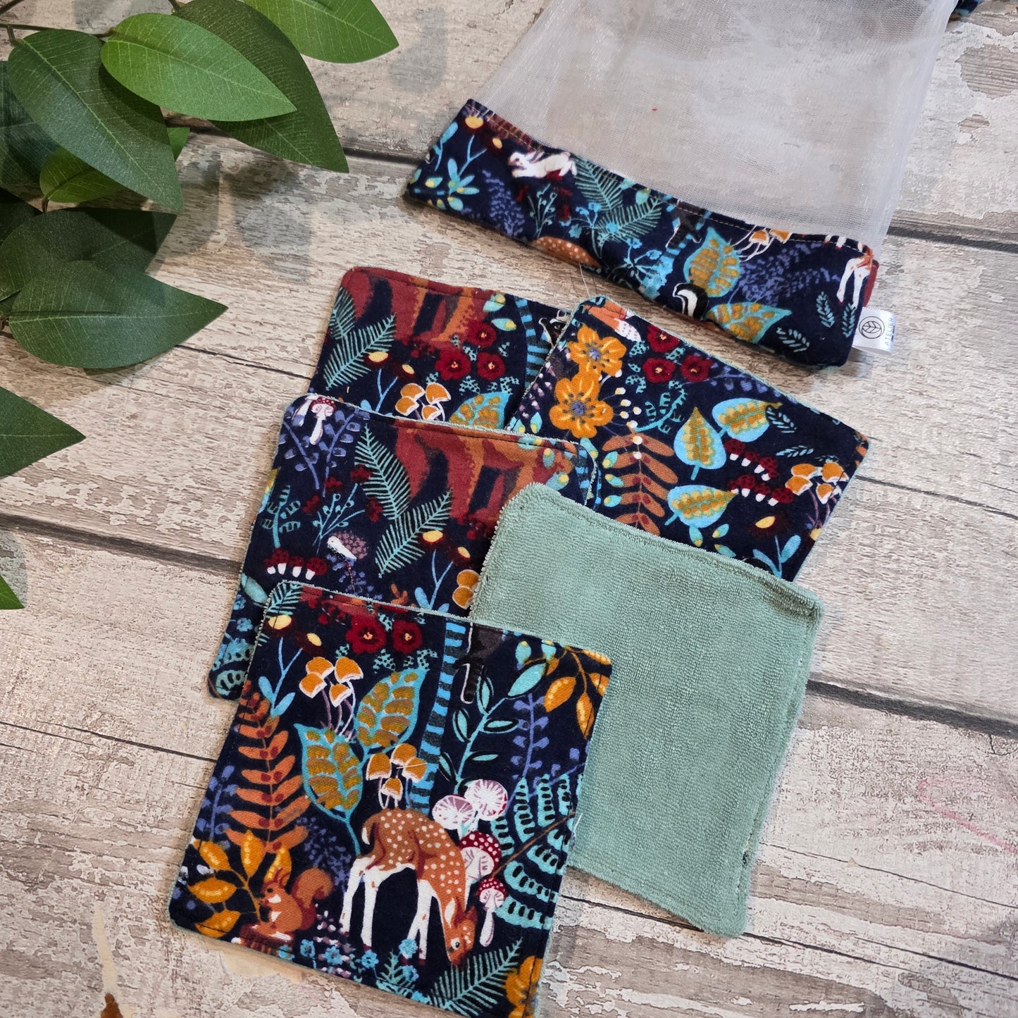 Lingettes Démaquillantes Lavables - Flanelle/Ratine avec Pochette Assortie