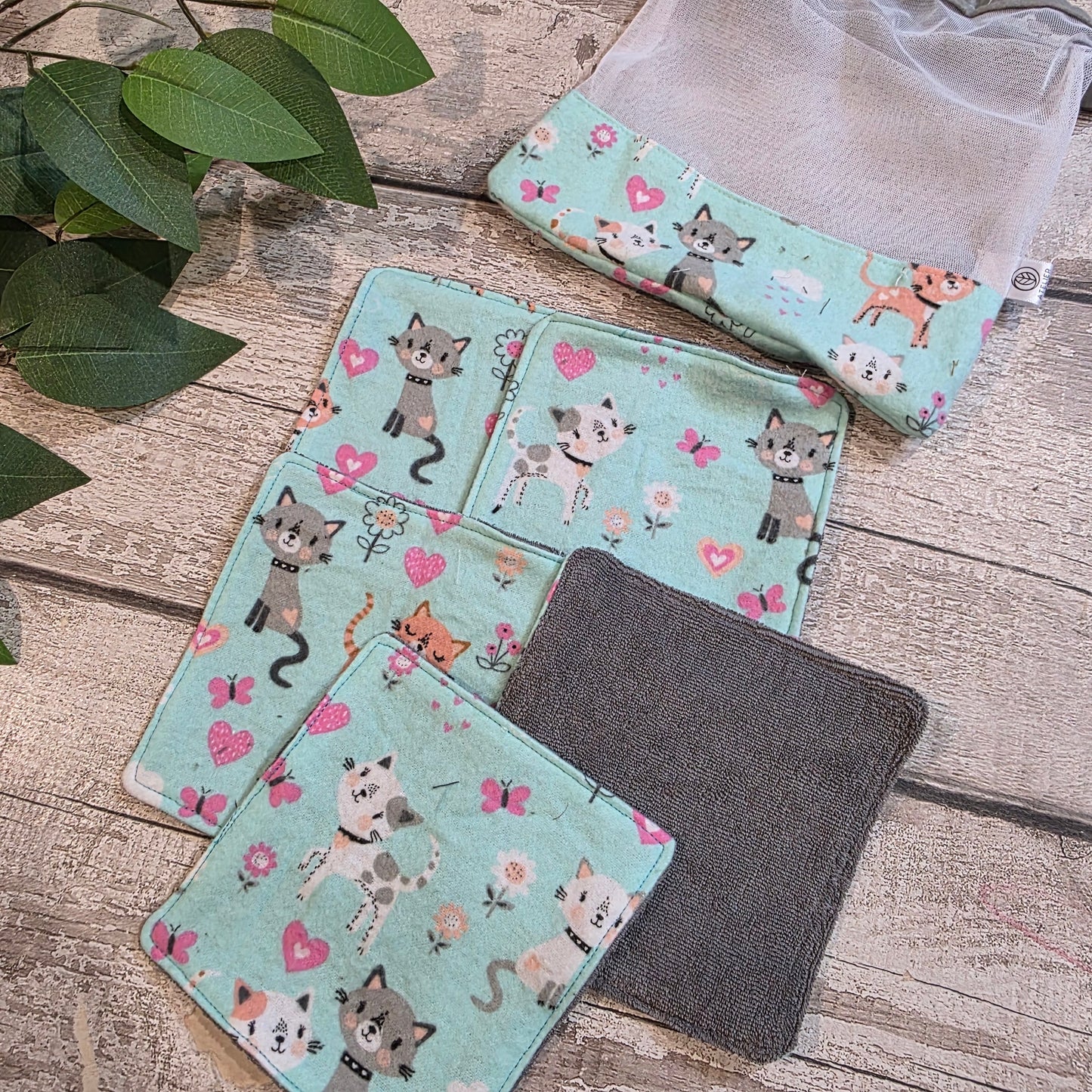 Lingettes Démaquillantes Lavables - Flanelle/Ratine avec Pochette Assortie