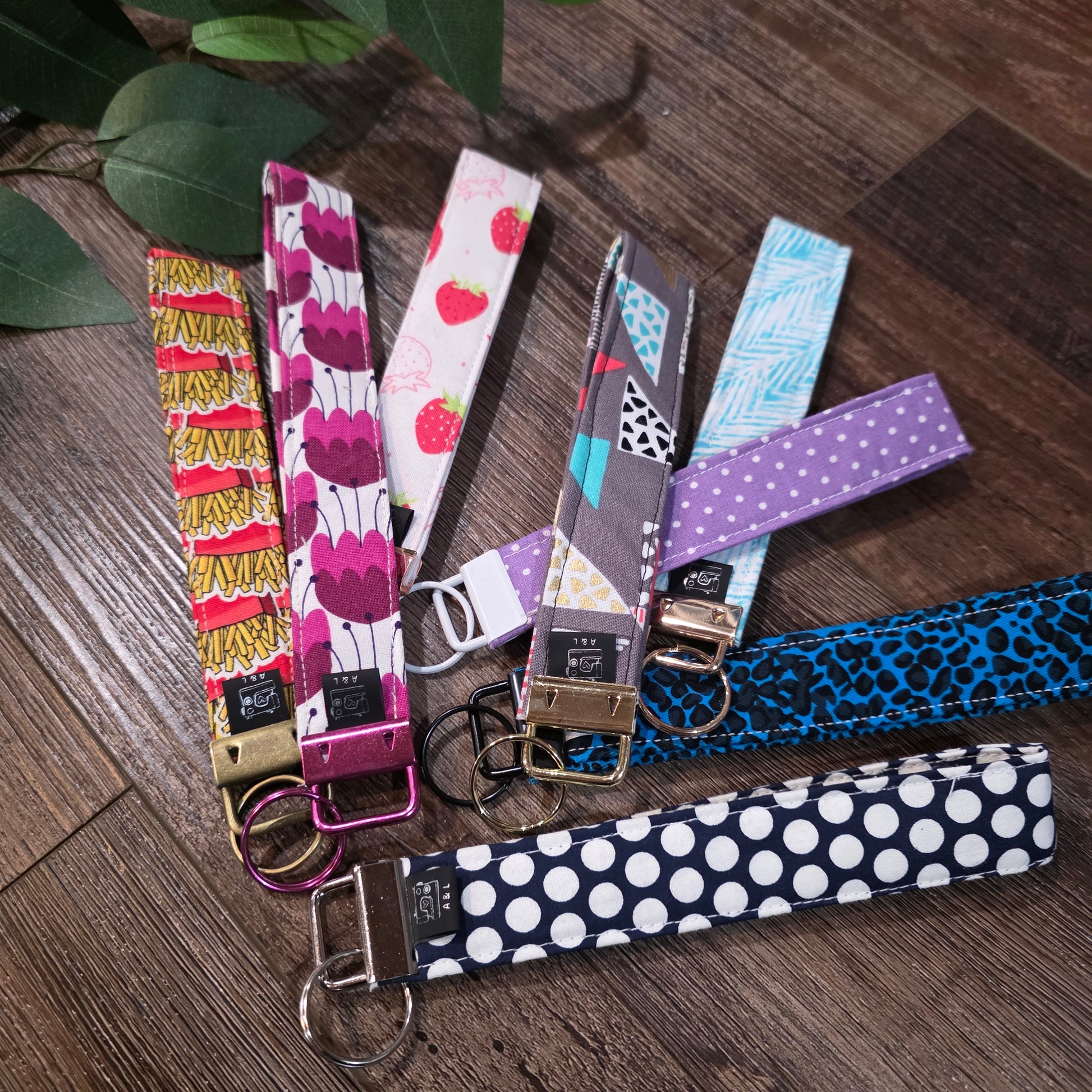 Porte-clé de poignet en tissu - Atelier Zone Verte