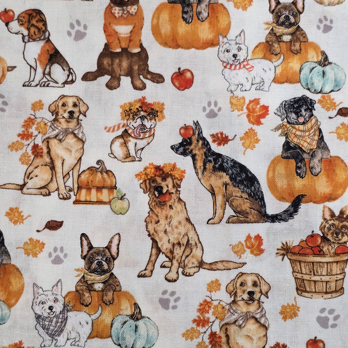 Motif Chiens d'automne